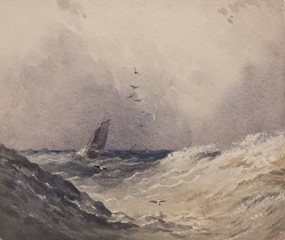 Sailing Boat Before a Storm by Anthony Vandyke Copley Fielding